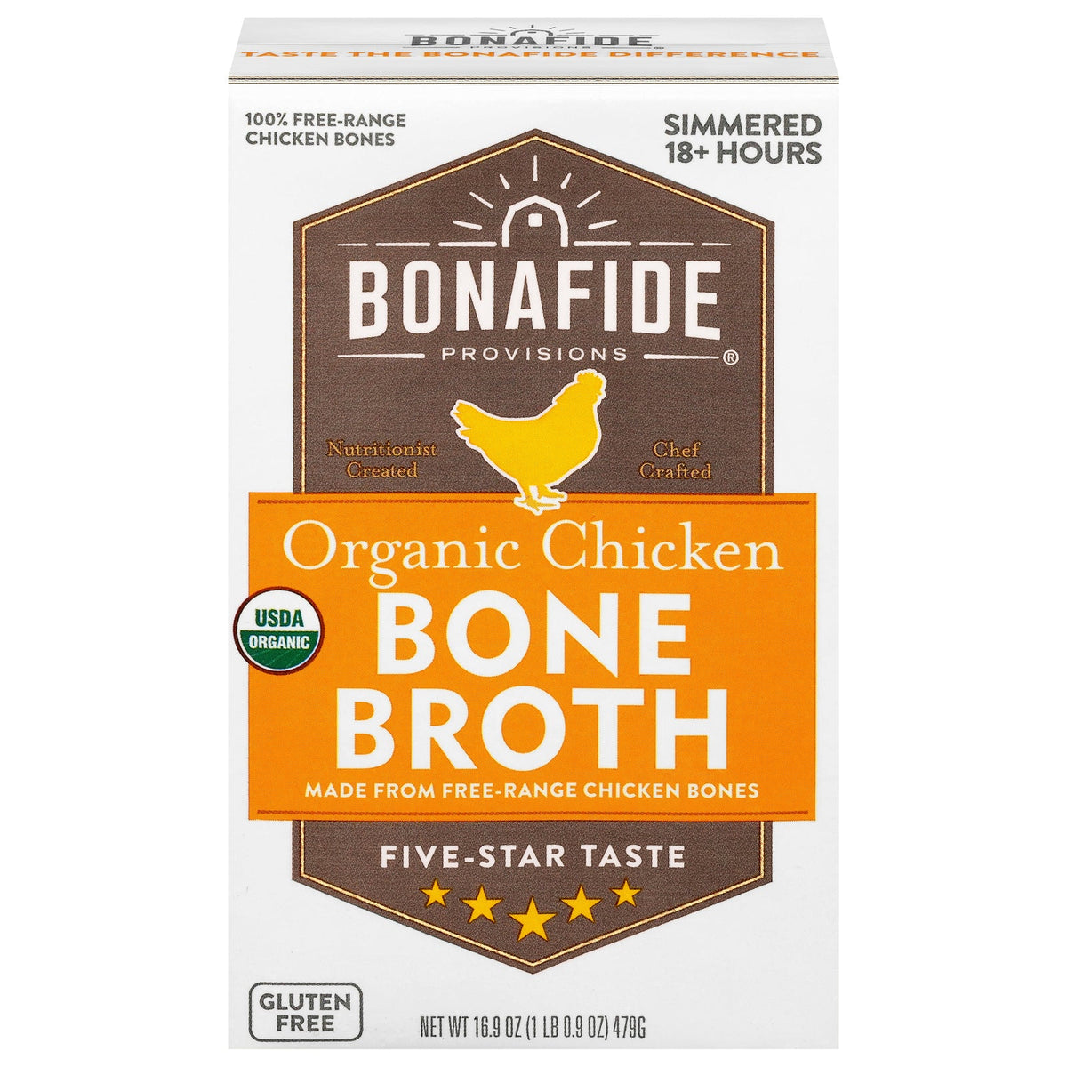 Bonafide Organic Chicken Bone Broth, 6-Pack, 16.9 fl oz