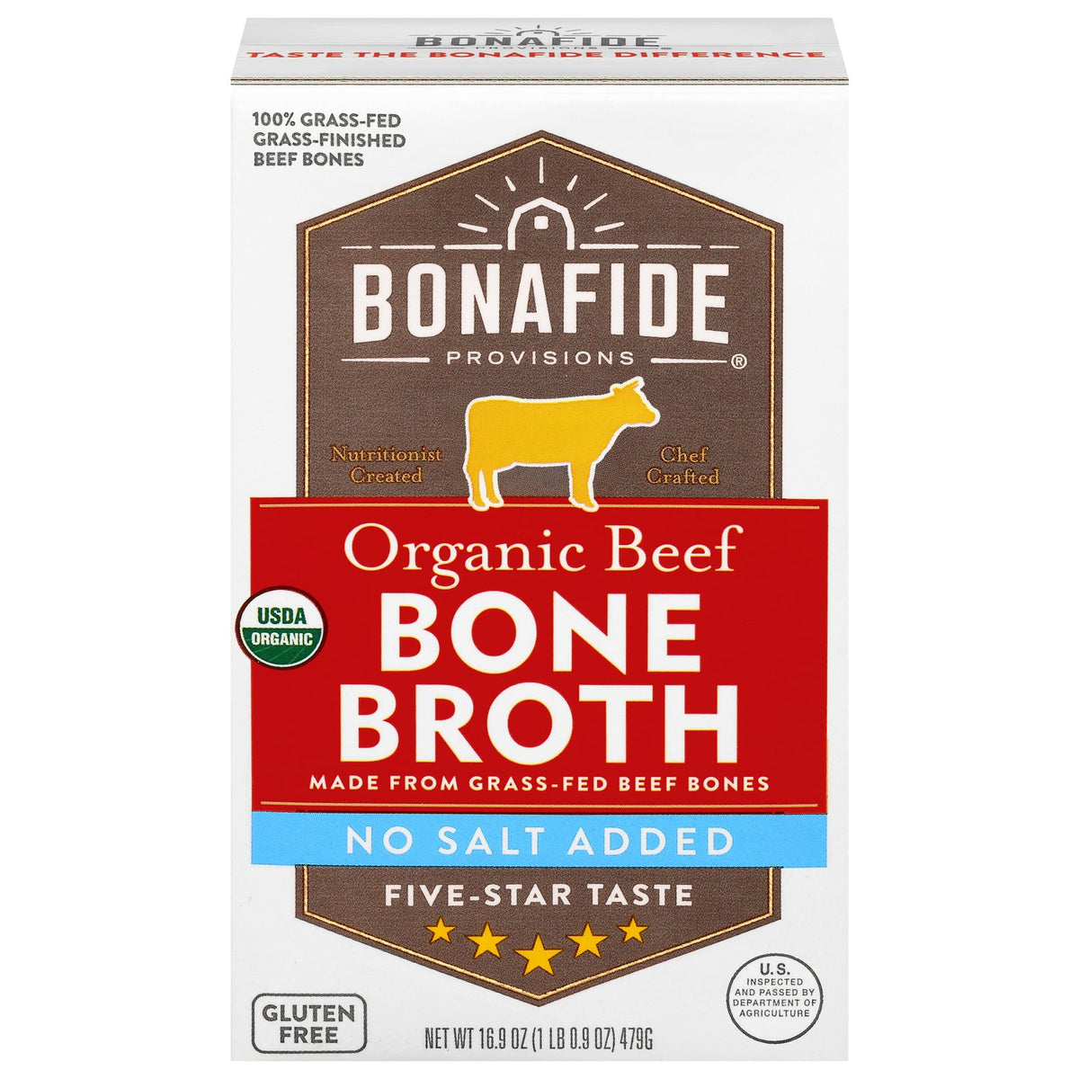 Bonafide Provisions Organic Beef Bone Broth, 6-Pack 16.9oz