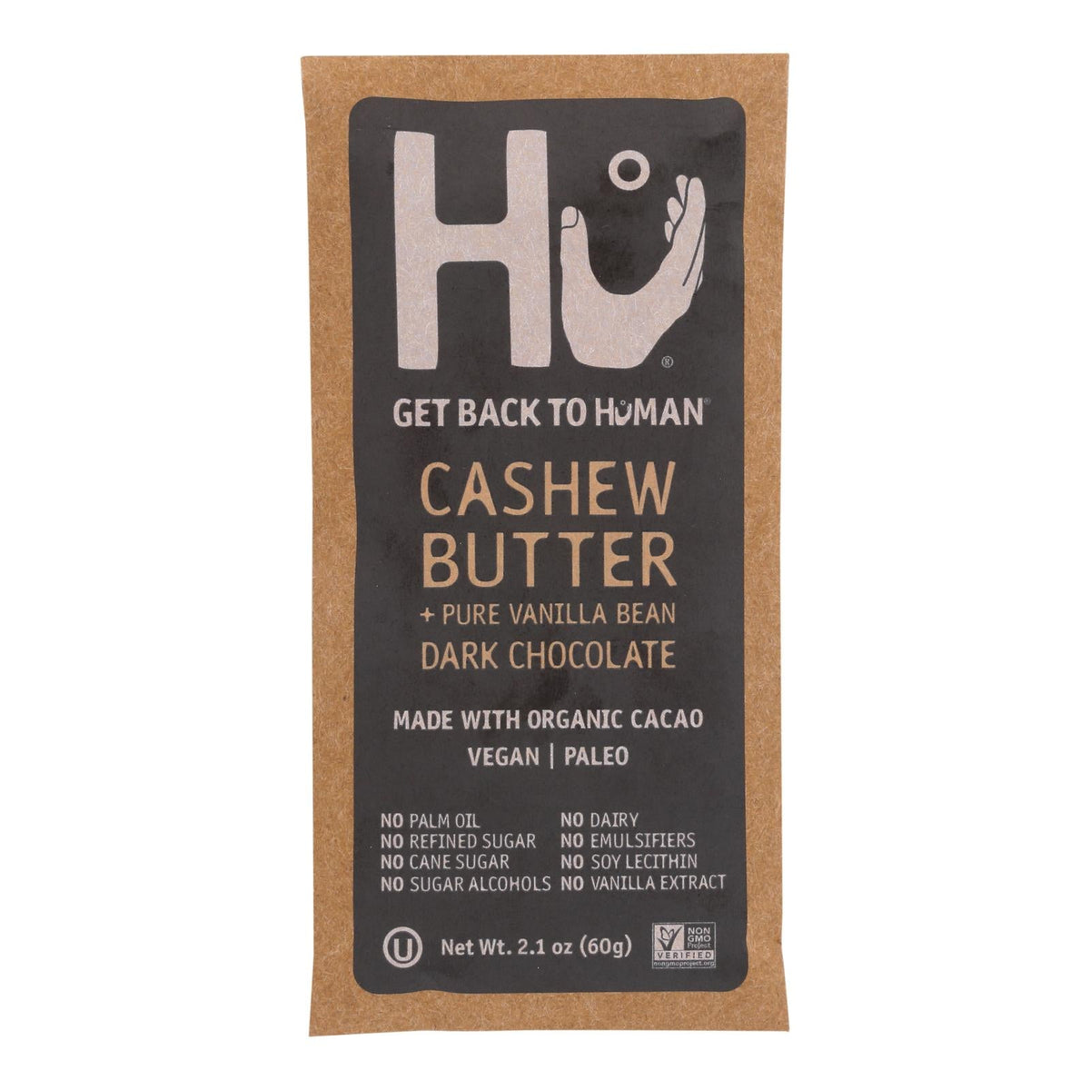 Hu Dark Chocolate Cashew Vanilla Bars - 12 Pack