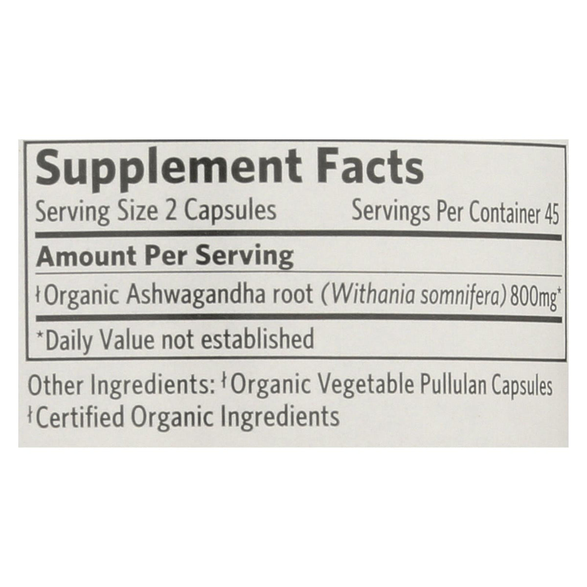Organic India Ashwagandha Supplements - 90 Vcaps