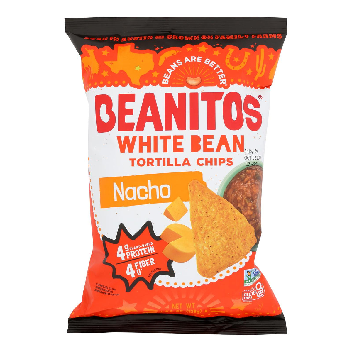 Beanitos Nacho Nation White Bean Chips, 6 Pack, 4.5 Oz