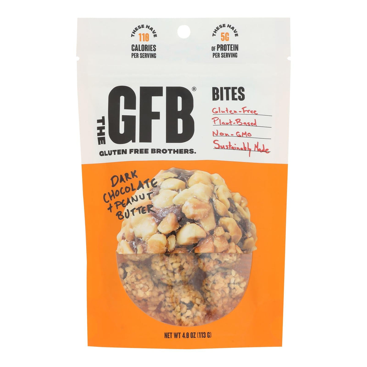 Gfb Dark Chocolate Peanut Butter Bites, 6-Pack, 4 oz