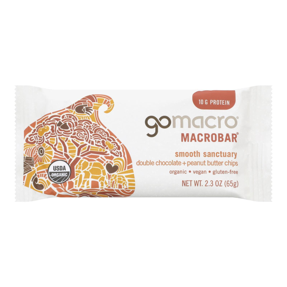Gomacro Double Choc Peanut Butter Chip Bars, 12-Pack