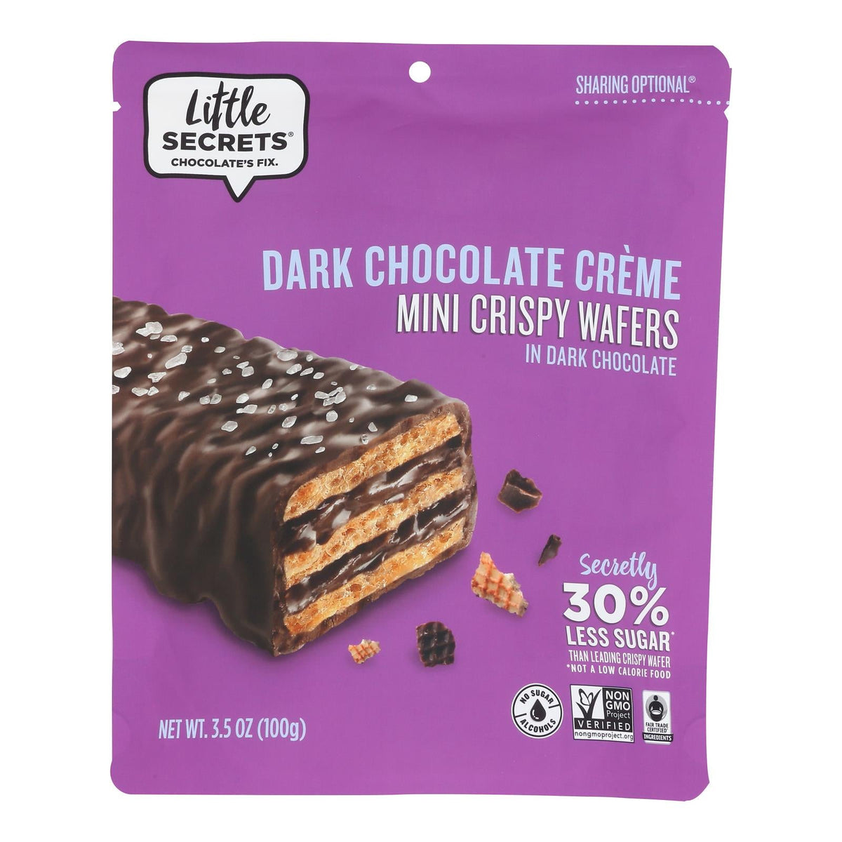 Crispy Dark Chocolate Sea Salt Wafers - 6 Pack