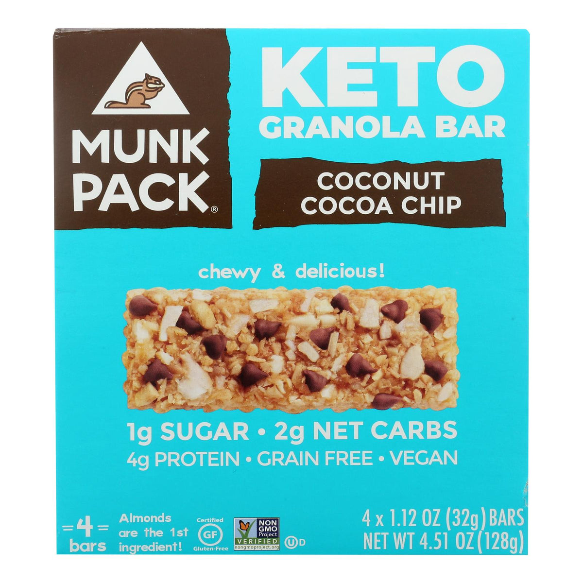 Munk Pack Green Bar Coconut Chips Keto - 6pk, 4/1.12oz