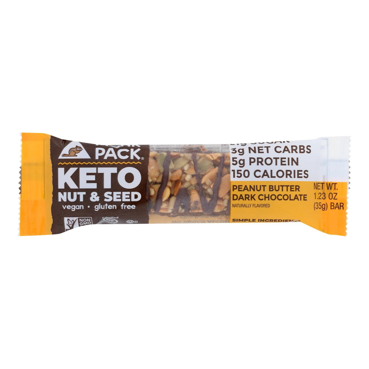 Munk Pack Keto Peanut Butter Dark Chocolate Bars - 12 Pack