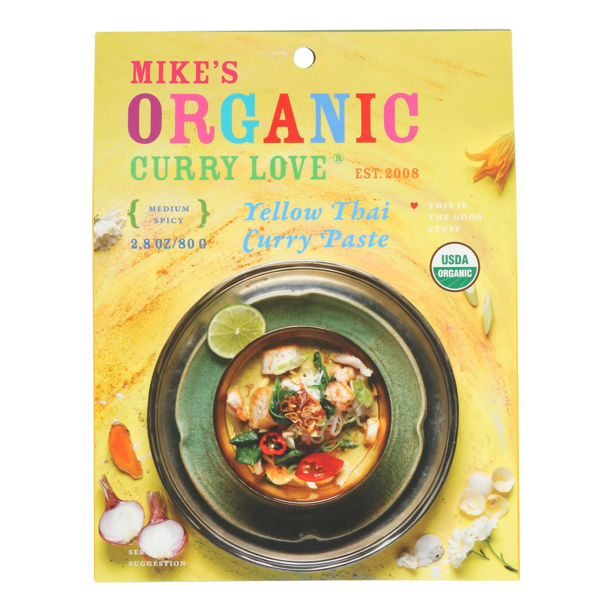 Organic Yellow Thai Curry Paste, 6-Pack (2.8 Oz Each)
