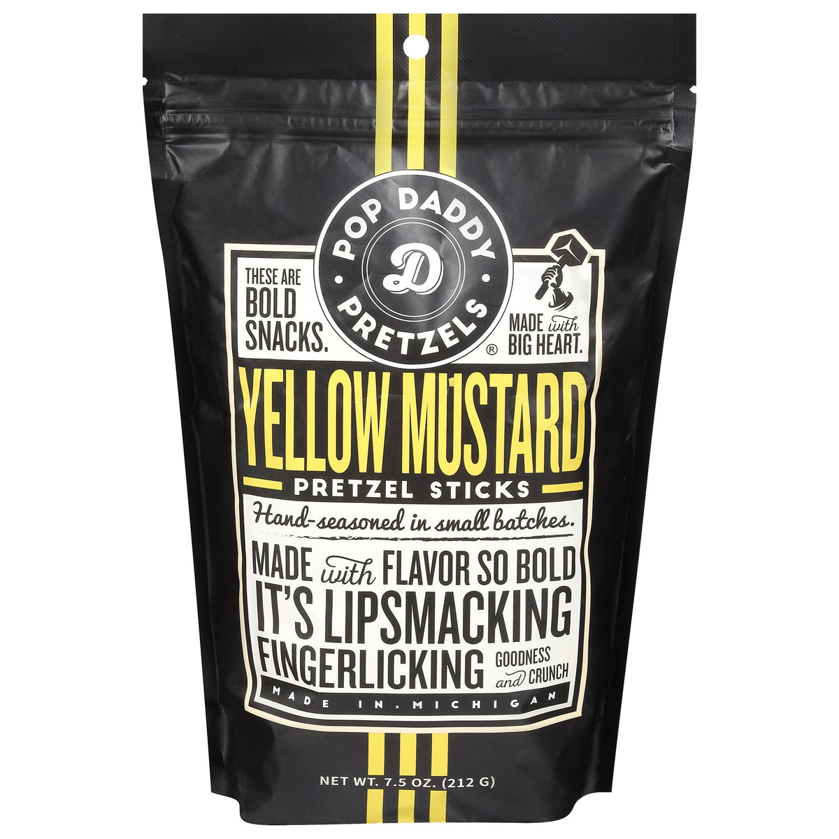 Pop Daddy - Pretzel Sticks Yllw Mstrd - CS of 12-7.5 OZ
