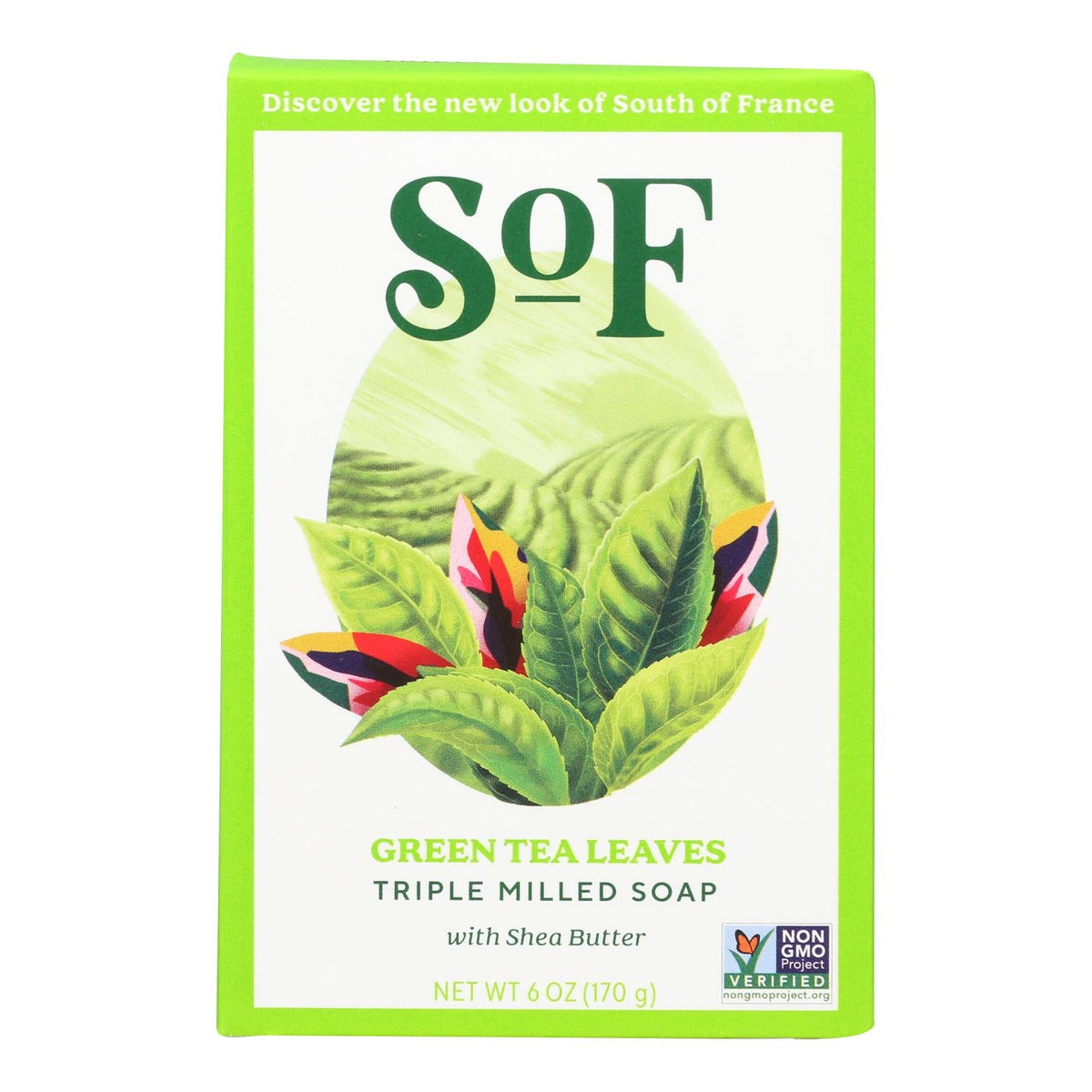 South Of France Bar Soap - Green Tea - 6 Oz - 1 Each