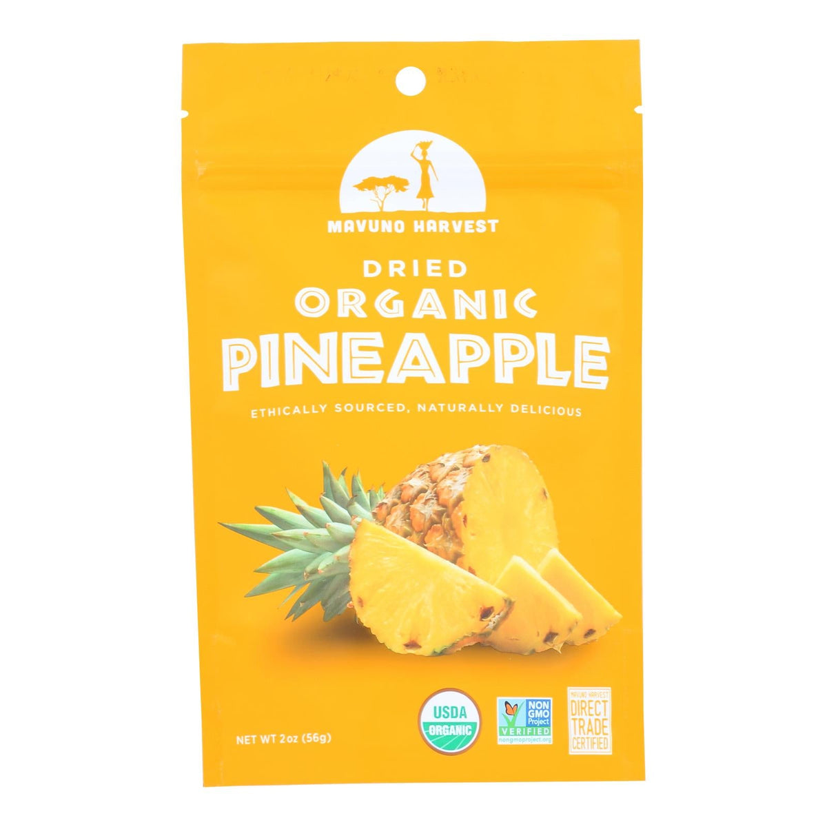 Mavuno Harvest Gluten-Free Dried Pineapple 6-Pack, 2 Oz