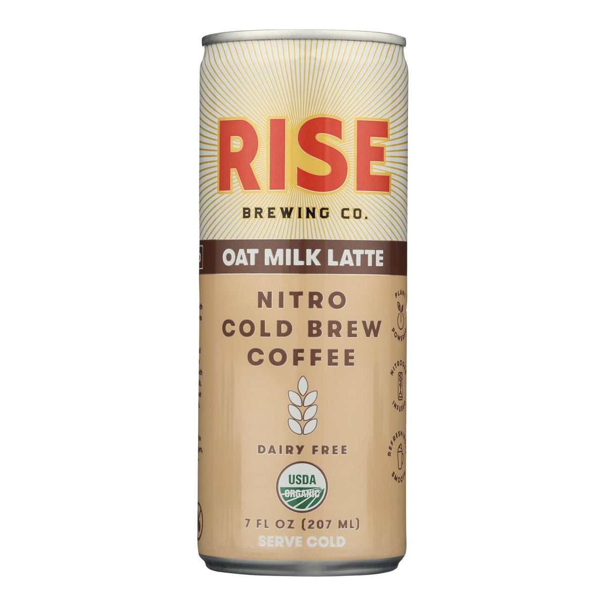 Rise Nitro Cold Brew Oat Milk Latte, 12-Pack, 7 oz Cans