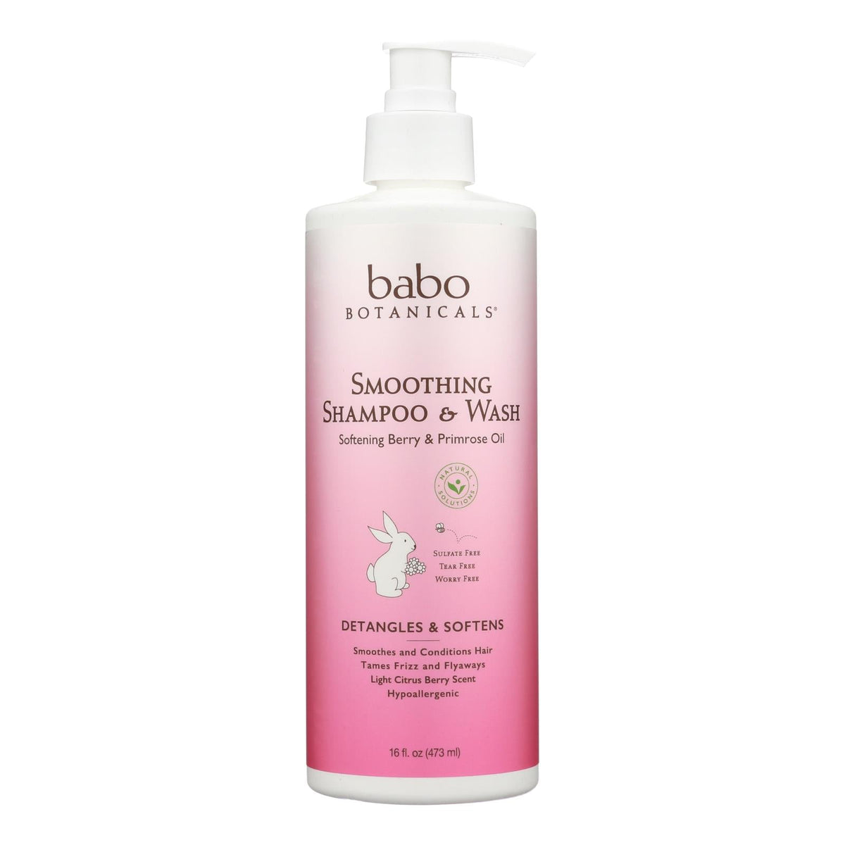 Babo Botanicals Softening Shampoo Berry & Primrose 16 Fl Oz
