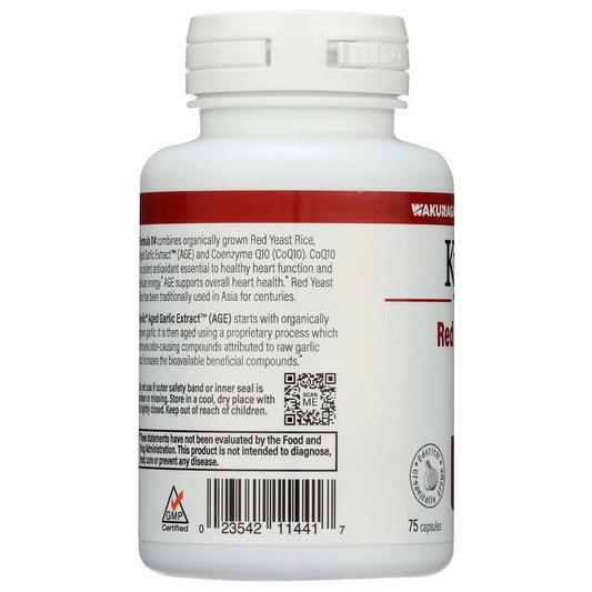 KYOLIC: Aged Garlic Extract Red Yeast Rice Plus CoQ10, 75 capsules