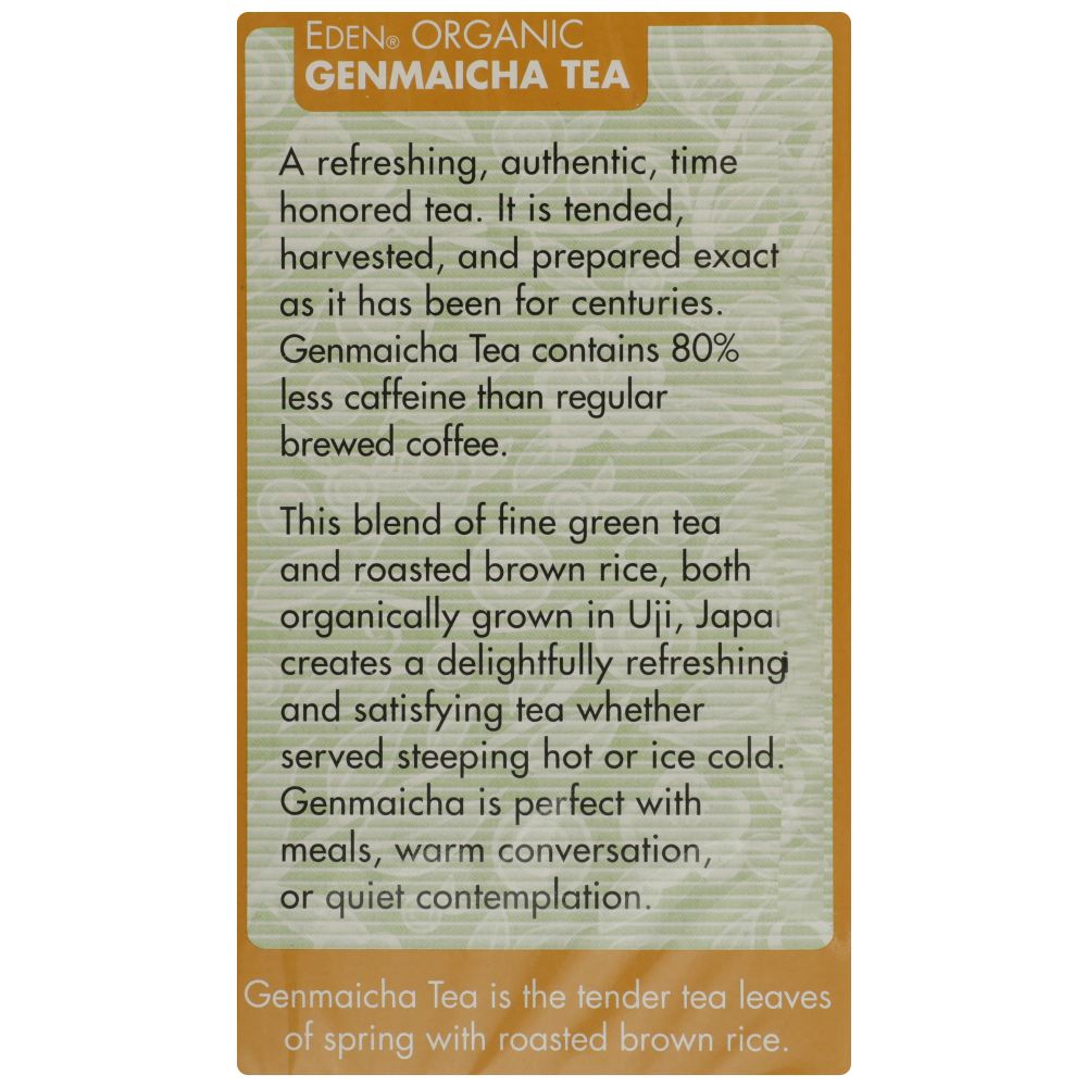 EDEN FOODS: Tea Genmaicha Green Org, 16 bg