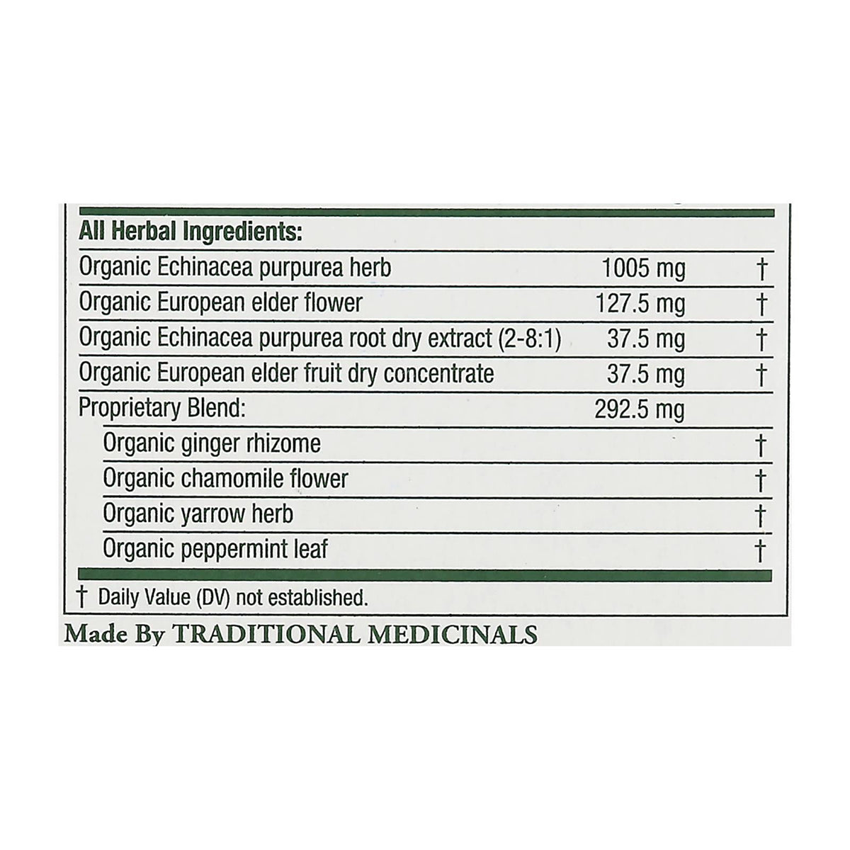 Traditional Medicinals Echinacea Elder Tea, Caffeine-Free, 6x16 Bags