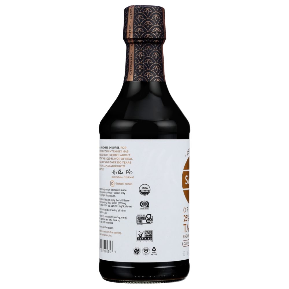 SAN J: Sauce Soy Tamari Gluten Free Wheat Free Low Sodium, 20 oz