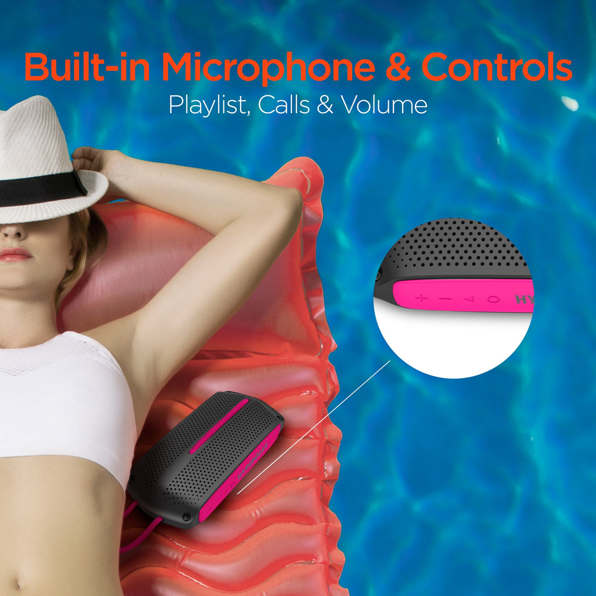 HyperGear Wave Water Resistant Wireless Speaker with Extended Battery Life