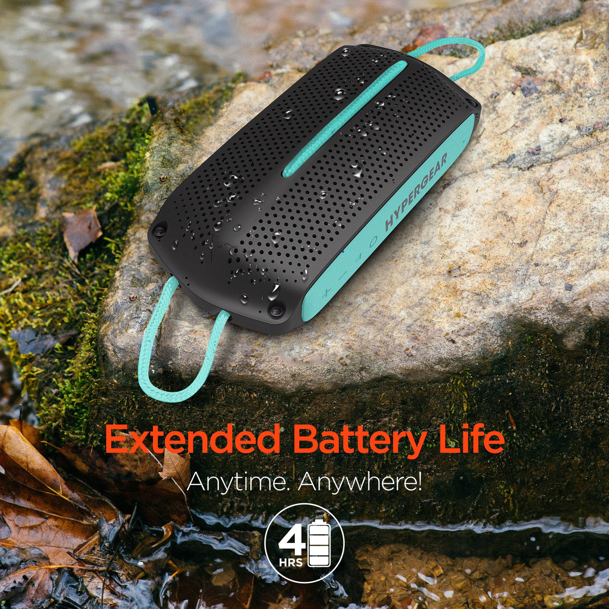 HyperGear Wave Water Resistant Wireless Speaker with Extended Battery Life