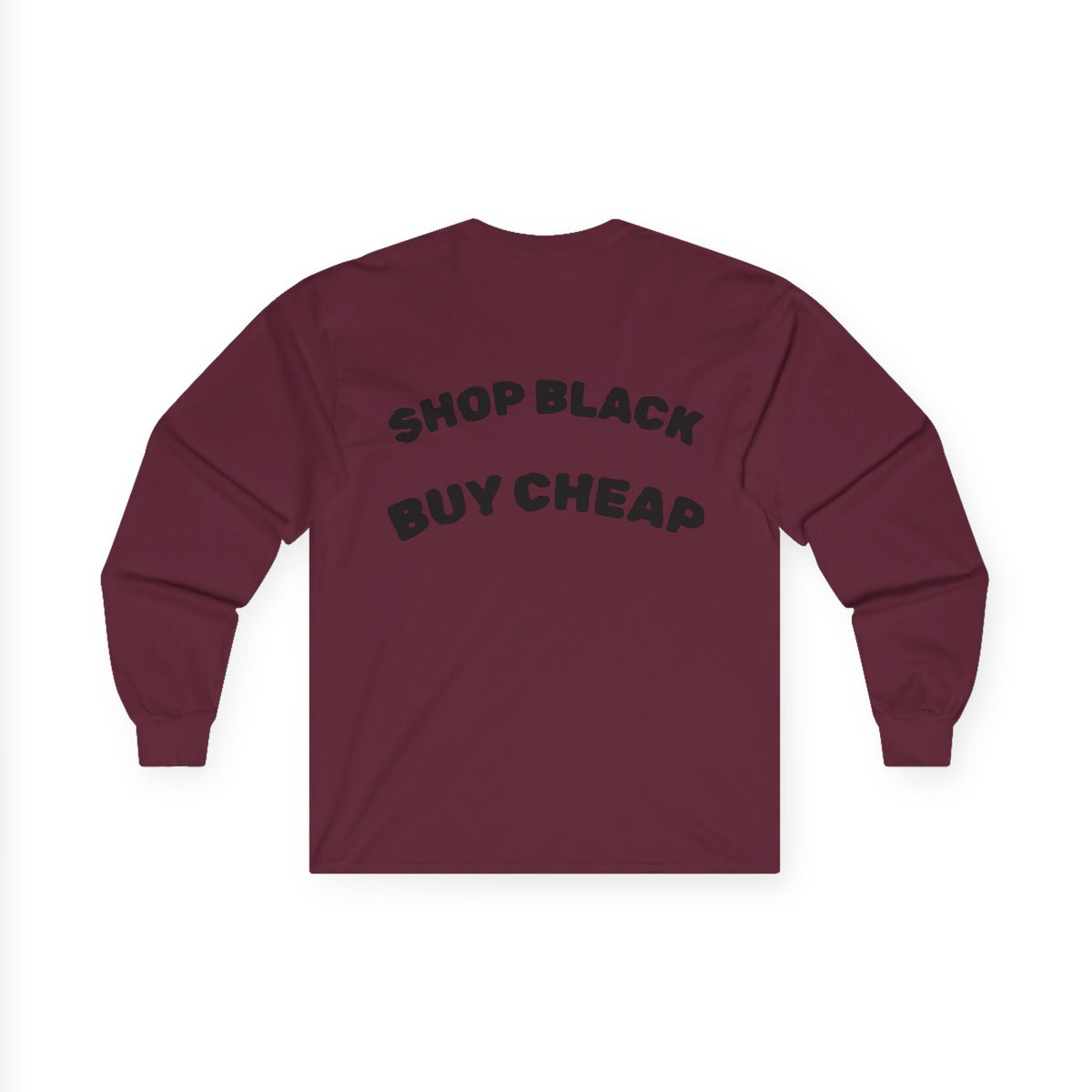 Unisex Long Sleeve Tee - Shop Black, Buy Cheap, Trendy Gift for Shoppers, Sustainable Fashion, Everyday Wear, Casual Style