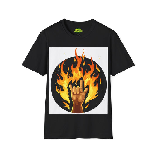 Rock On Fire Unisex Softstyle T-Shirt