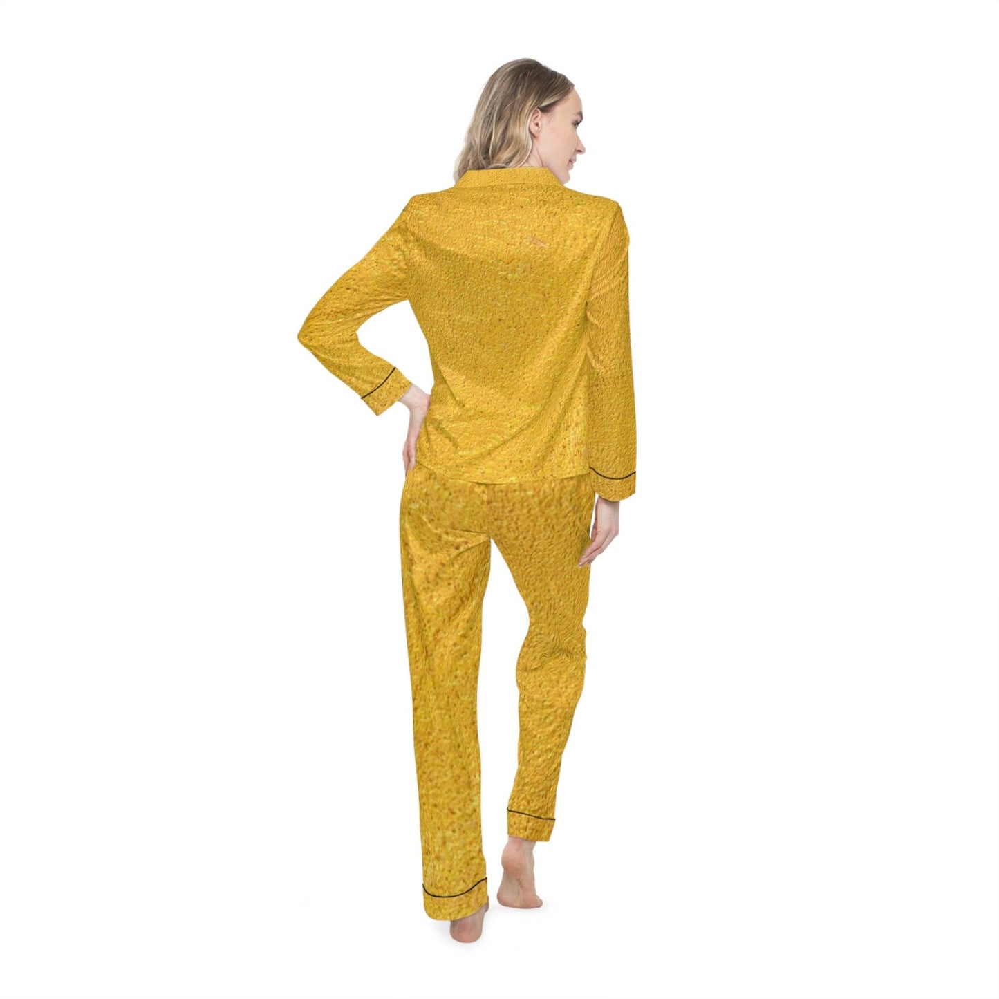 Faux Gold Women's Satin Pajamas