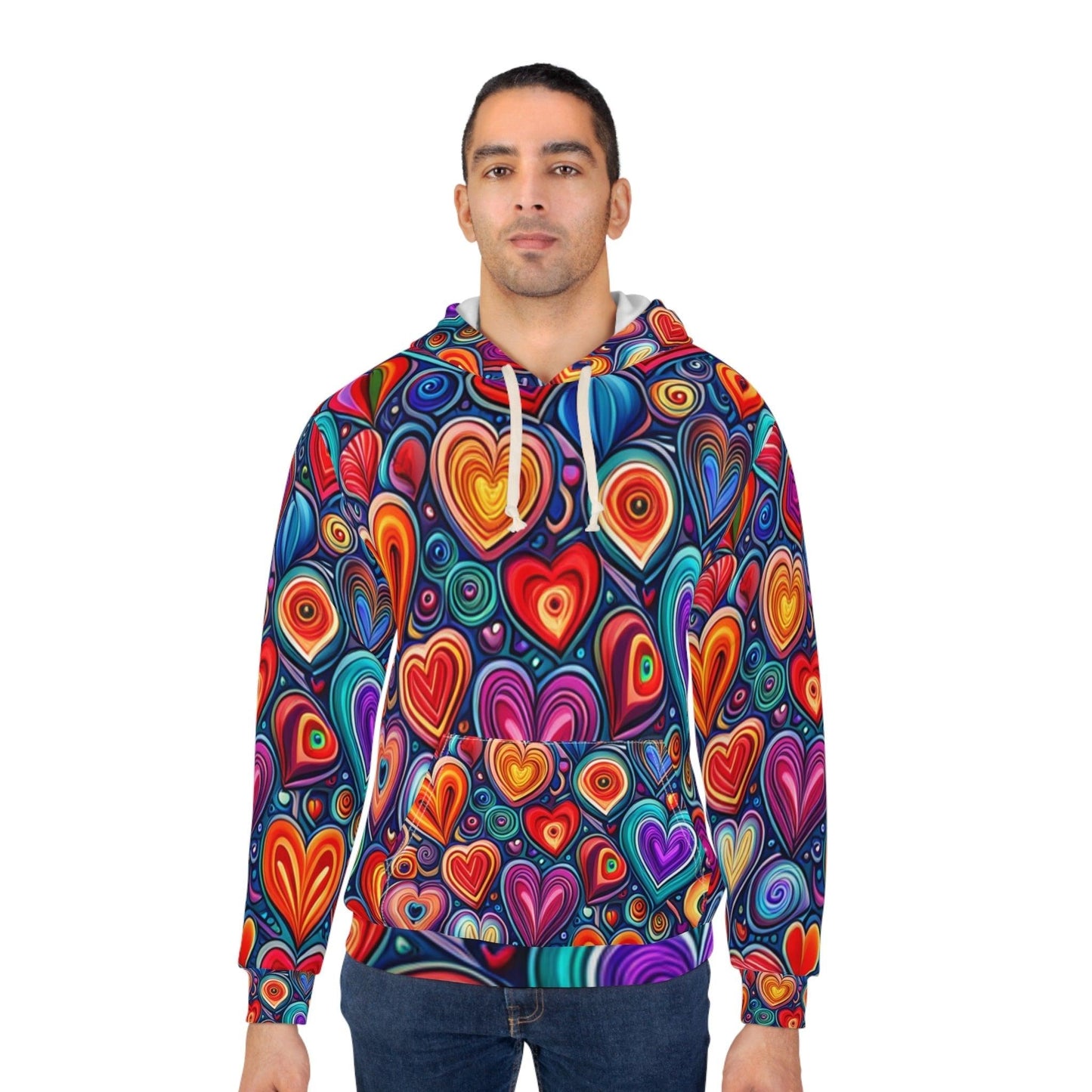 Much Love Unisex Pullover Hearts Hoodie