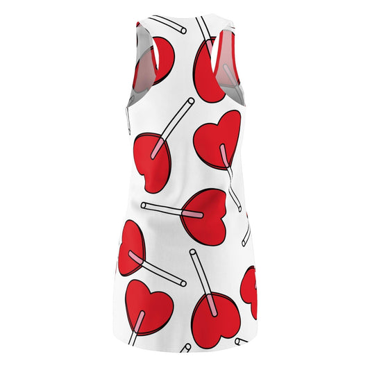 Valentine’s Day Hearts Lollipops Women's Racerback Dress