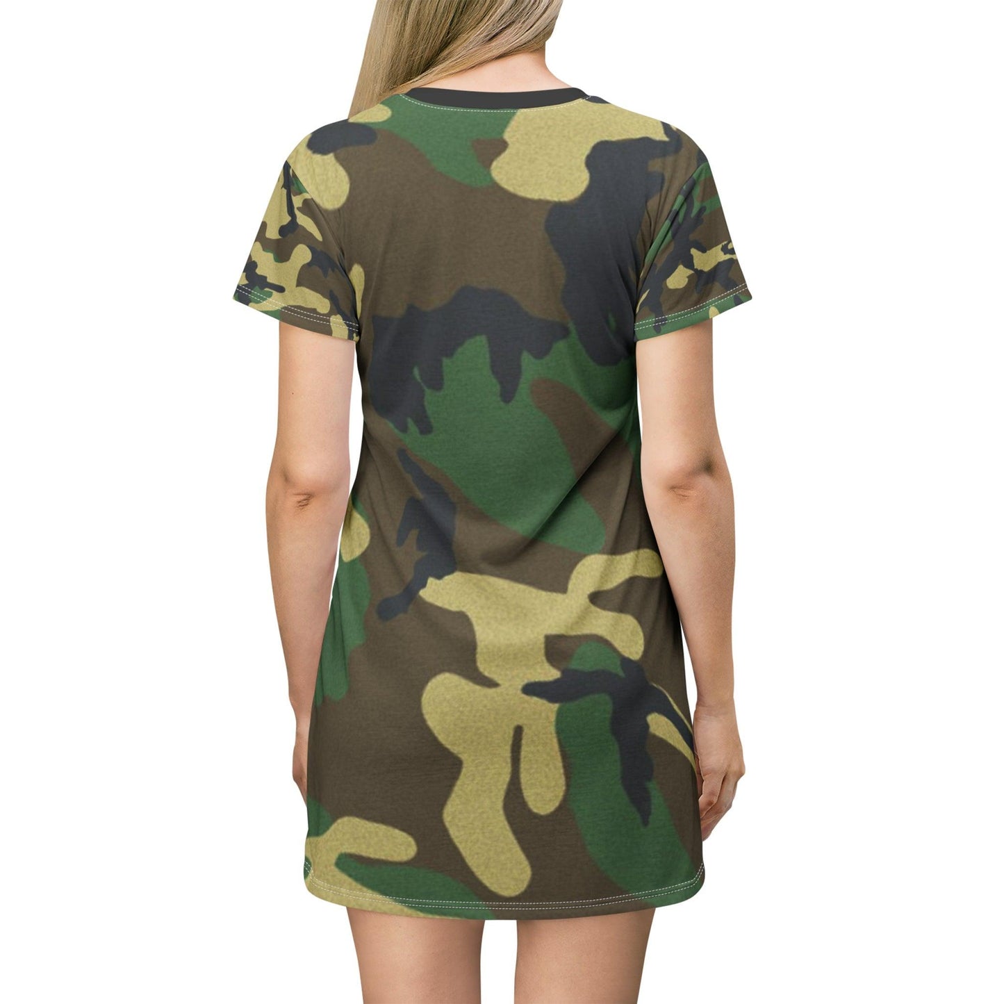 Green Camouflage T-Shirt Dress