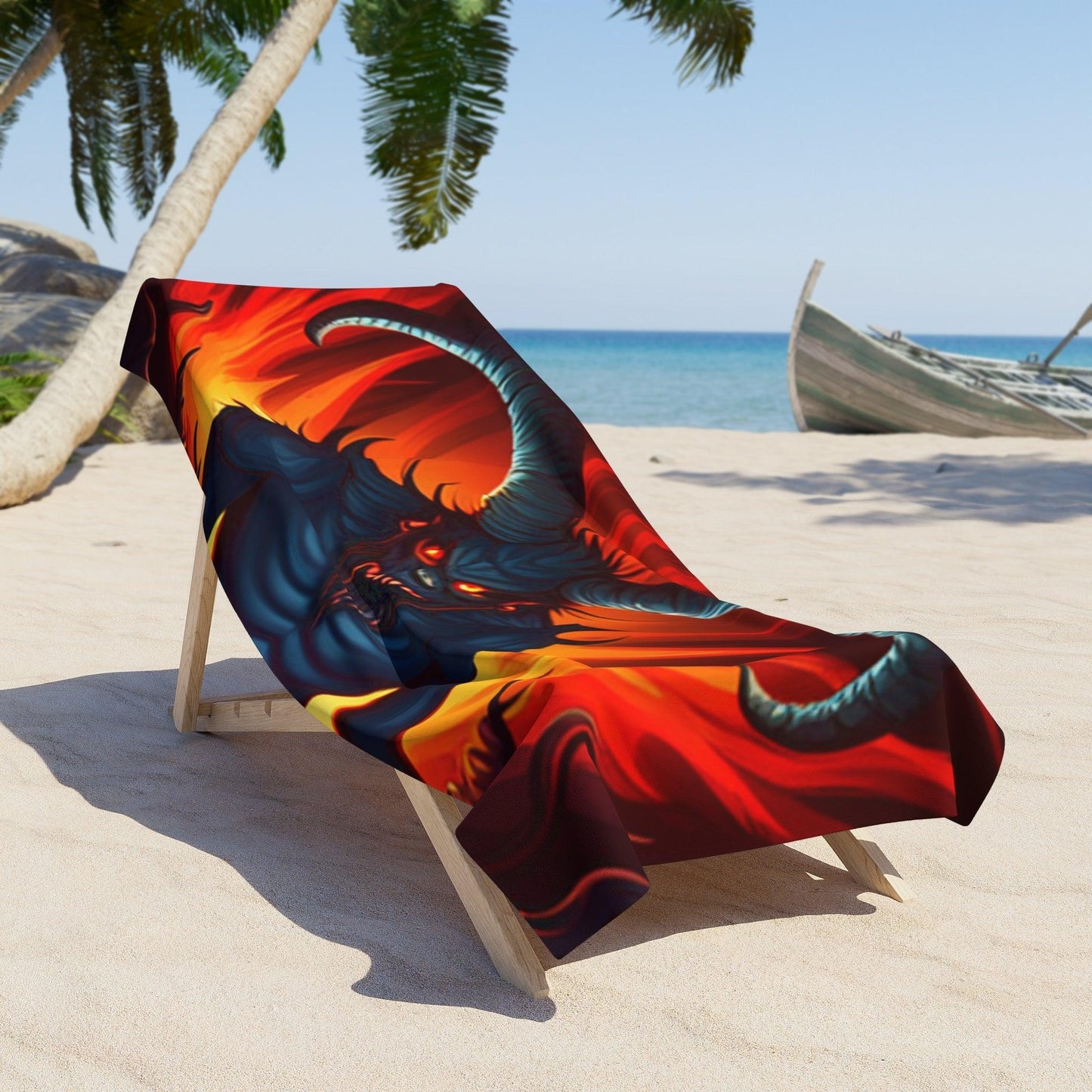 Horny Devil Beach Towel