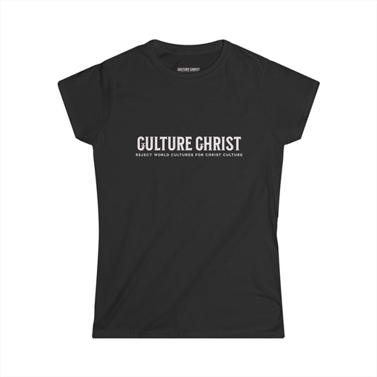 Culture Christ Women's Tee — Faith-Based Minimalist Christian Shirt