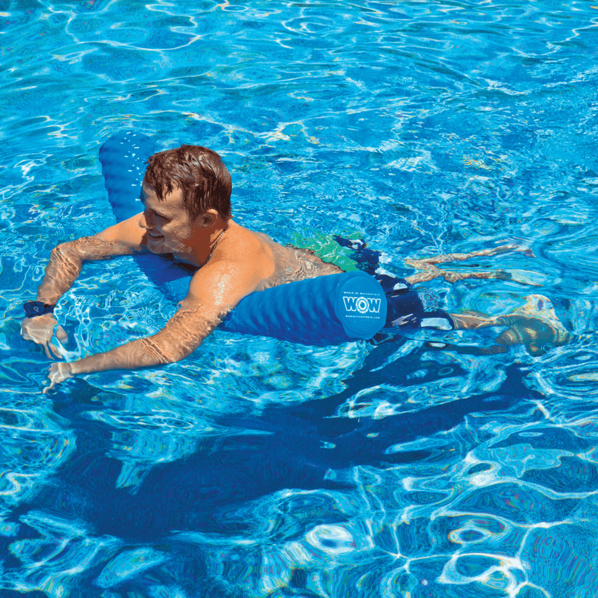 WOW Watersports Dipped Foam Pool Noodle Blue