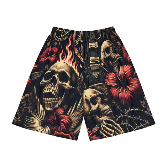 π Skull Floral Sports Shorts: The Gothic Activewear Bottoms πΊ