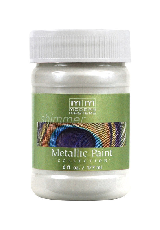 MODERN MASTERS - Modern Masters Shimmer Satin Pearl White Water-Based Metallic Paint 6 oz
