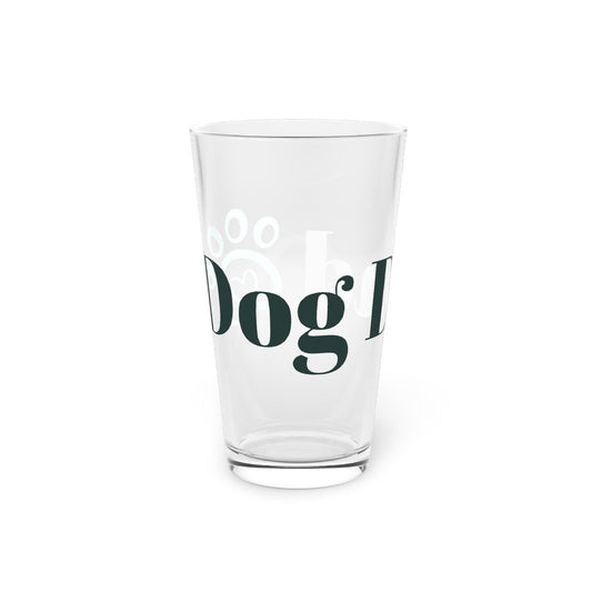 Dog Dad with Puppy Paw Pint Glass, 16oz