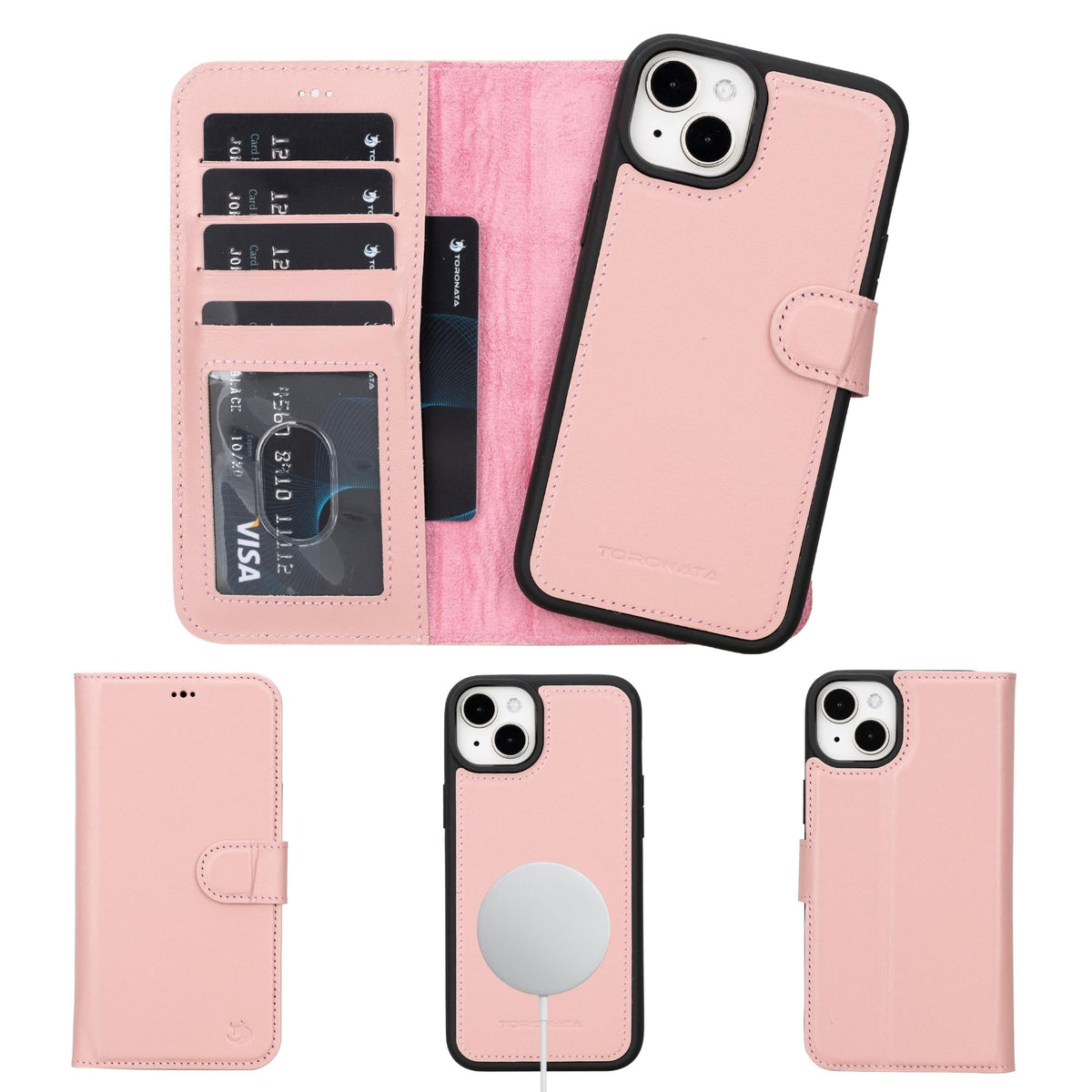 Casper iPhone 14 Series Detachable Leather Wallet Case