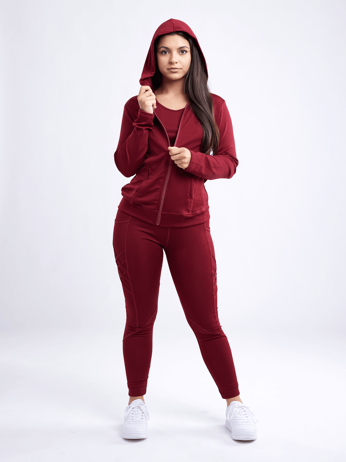 JupiterGear High-Waisted Criss-Cross Training Leggings with Hip Pockets