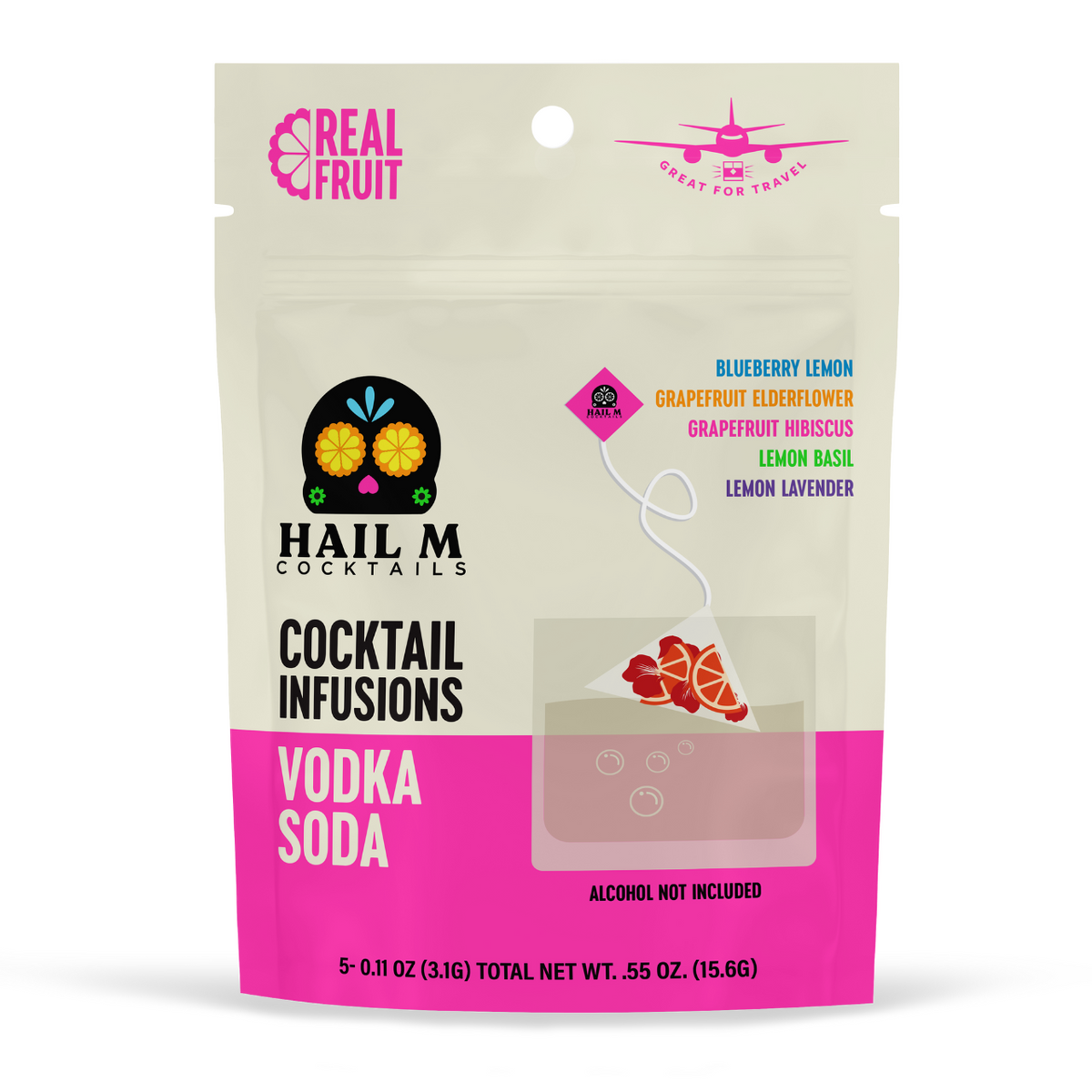 Vodka Soda Infusion Kit – Sugar Free - Travel Cocktail Tea Bags