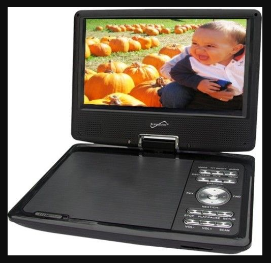 Supersonic 9" Portable DVD Player With Digital TV, USB/SD Inputs and Swivel Display