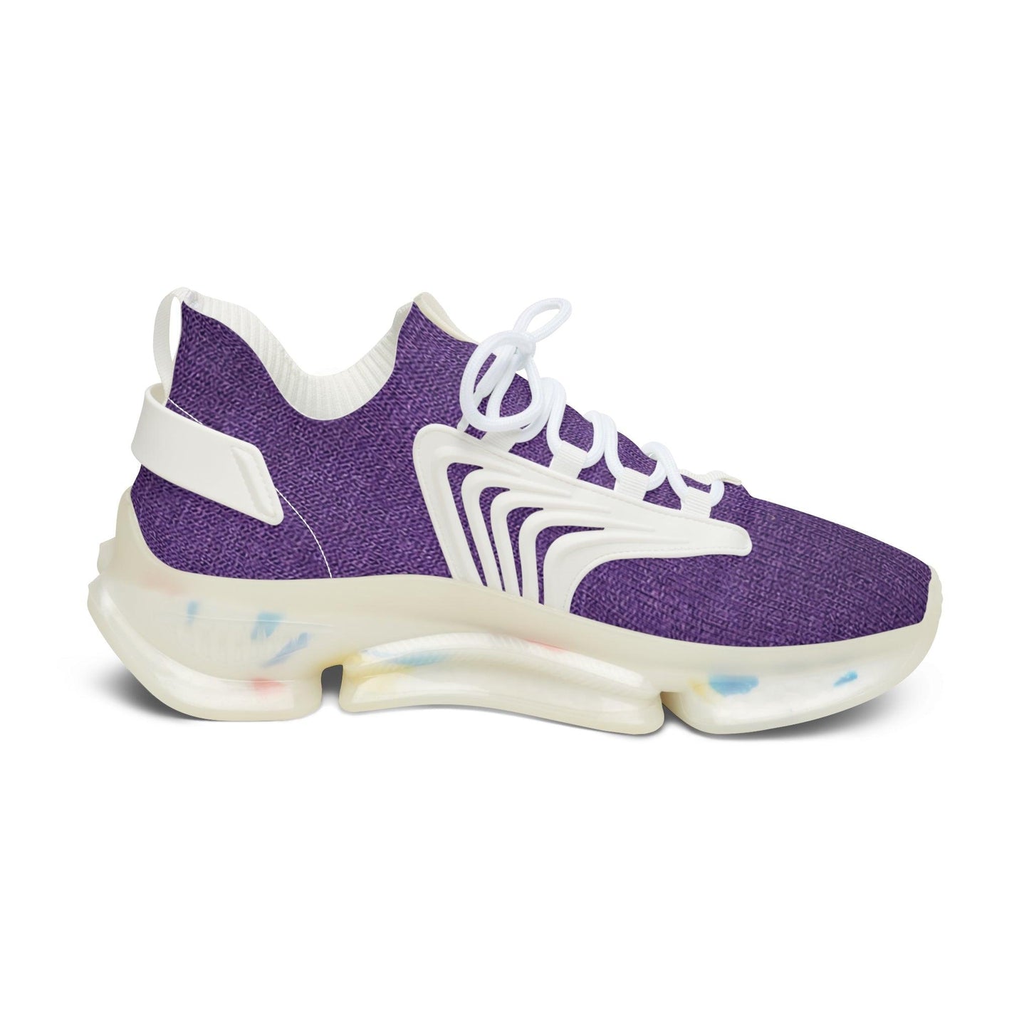 Faux Purple Silk Women's Mesh Sneakers