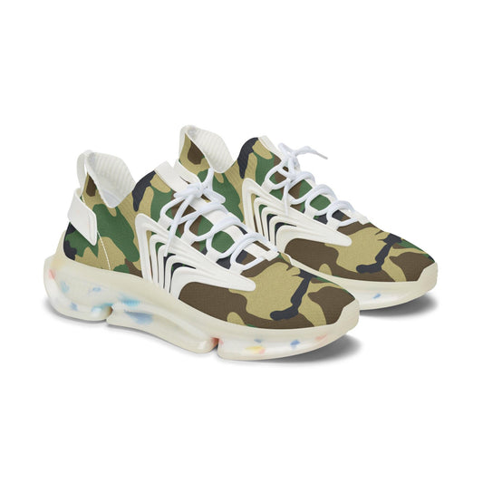Green Camouflage Women's Mesh Sneakers