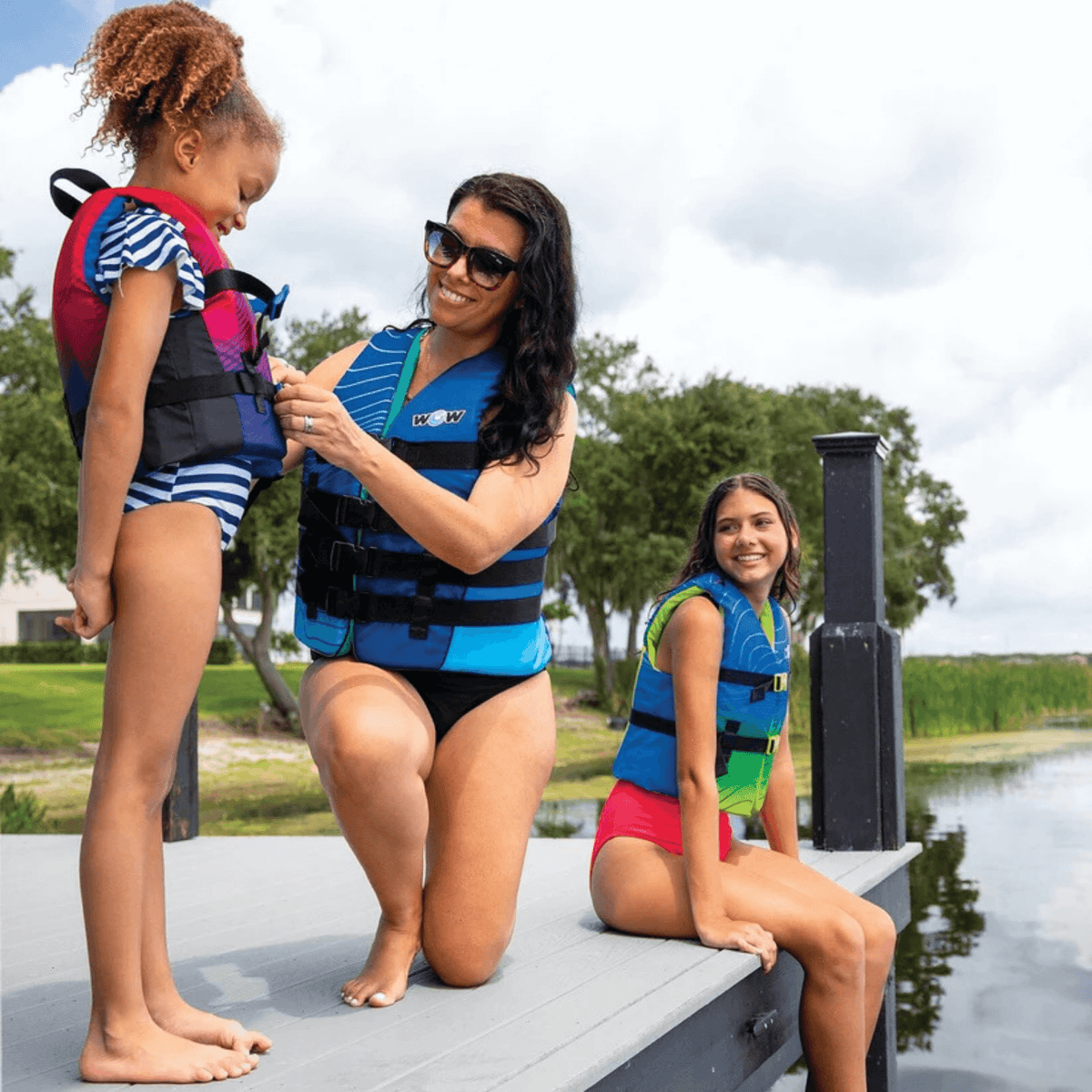 WOW Watersports Vis-Wave Adult Life Vest Blue