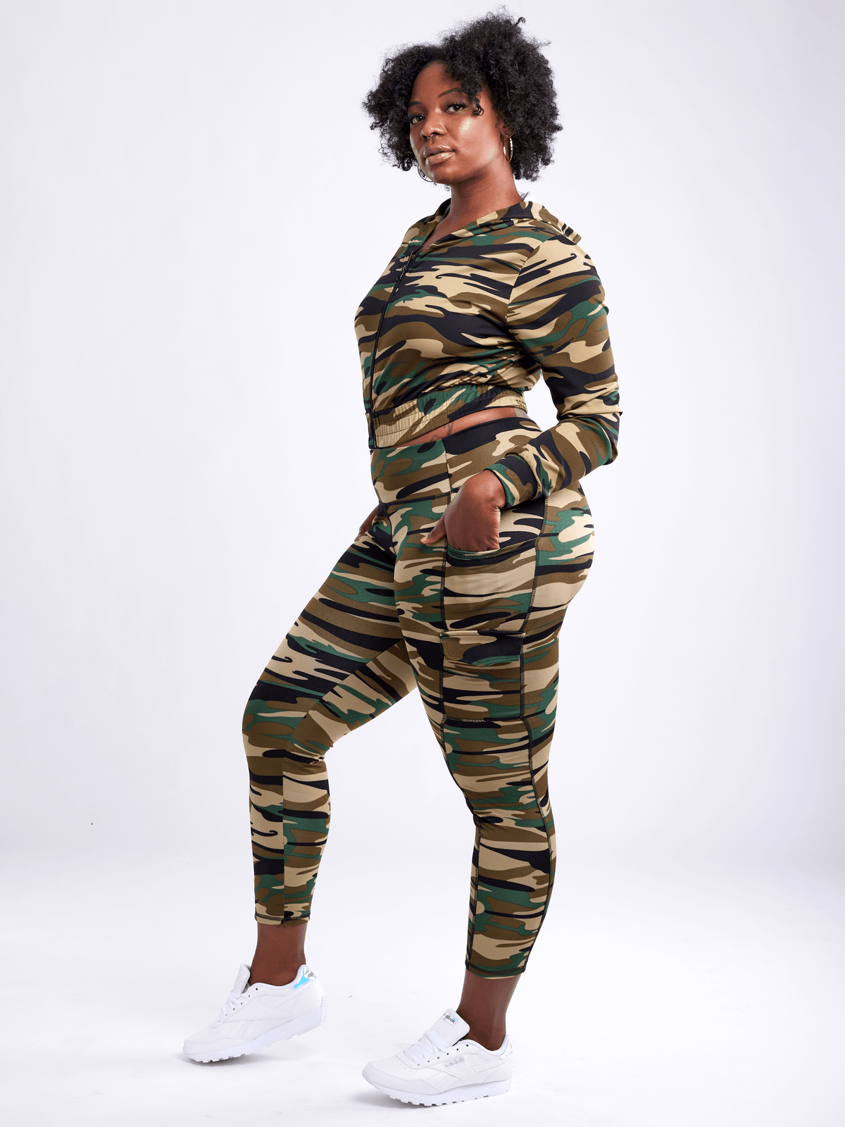 JupiterGear Athletic Zip-Up Crop Hoodie Jacket