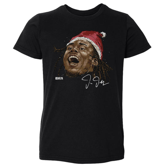 Justin Jefferson Minnesota Portrait Santa Hat WHT