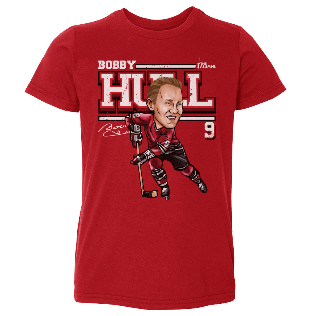 Bobby Hull Chicago Cartoon WHT
