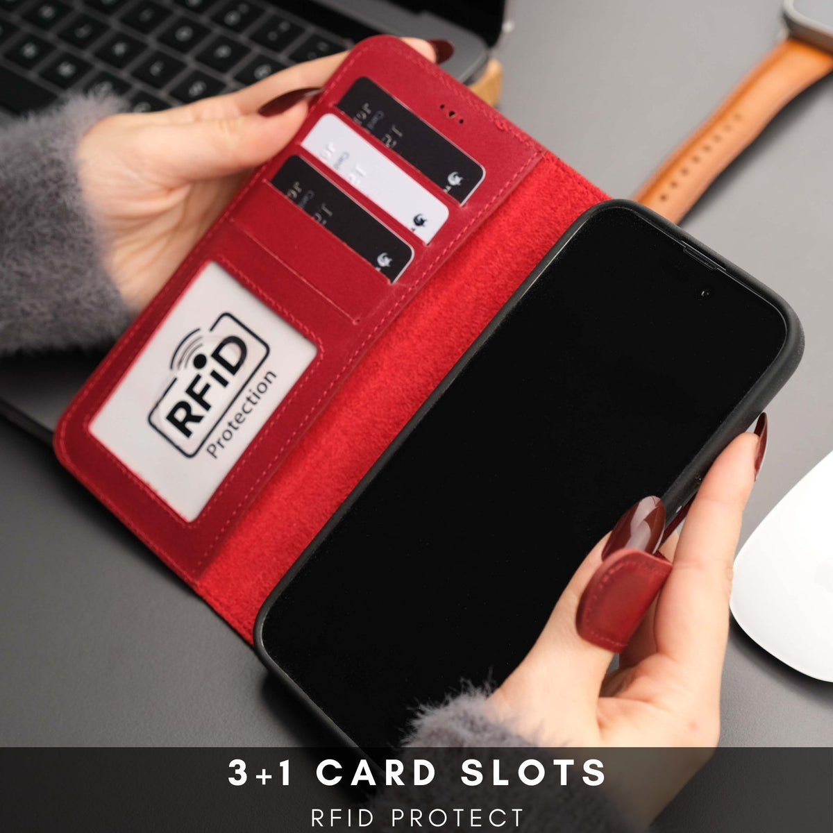 Casper Leather iPhone 14 Wallet Case | MagSafe