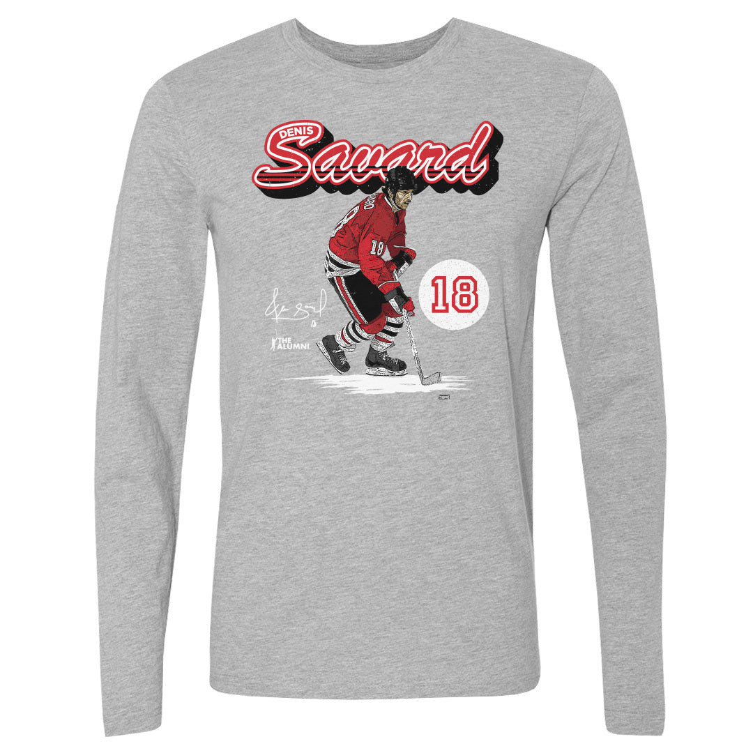 Denis Savard Chicago Retro Script WHT