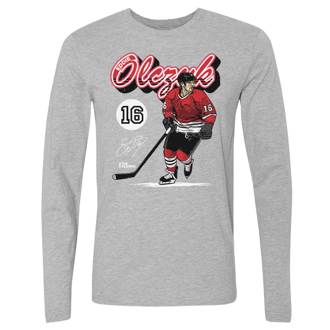 Eddie Olczyk Chicago Retro Script WHT