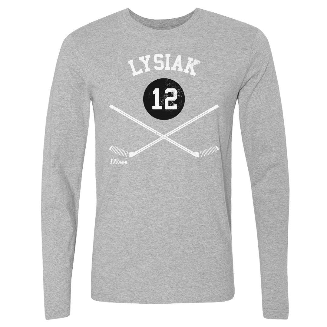 Tom Lysiak Chicago 12 Sticks WHT