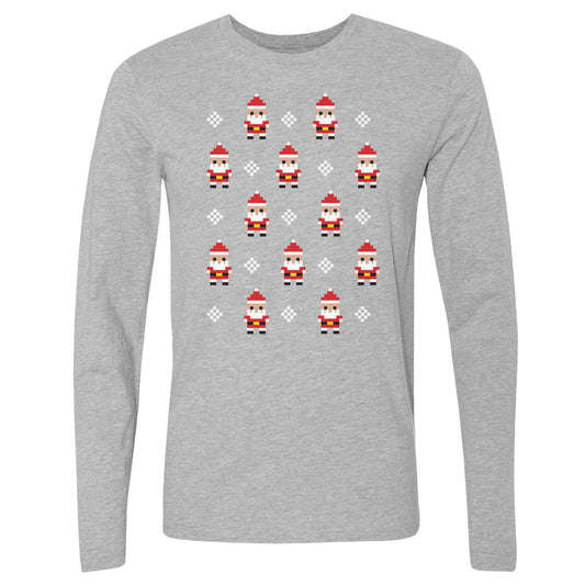 Christmas 8-bit Santas WHT