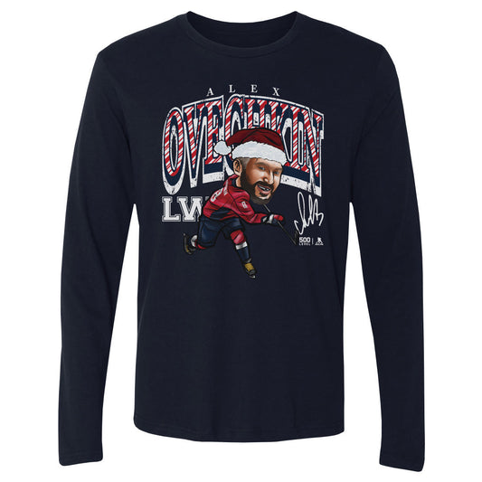 Alex Ovechkin Washington Cartoon Santa Hat WHT